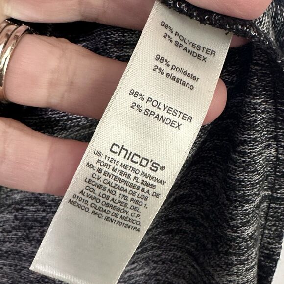 Chicos Weekends Lavish Lace Cowl Neck Knit Tunic 3 Size XL Long Sleeve Cozy - Picture 7 of 11